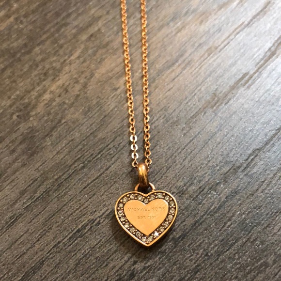 mk heart necklace